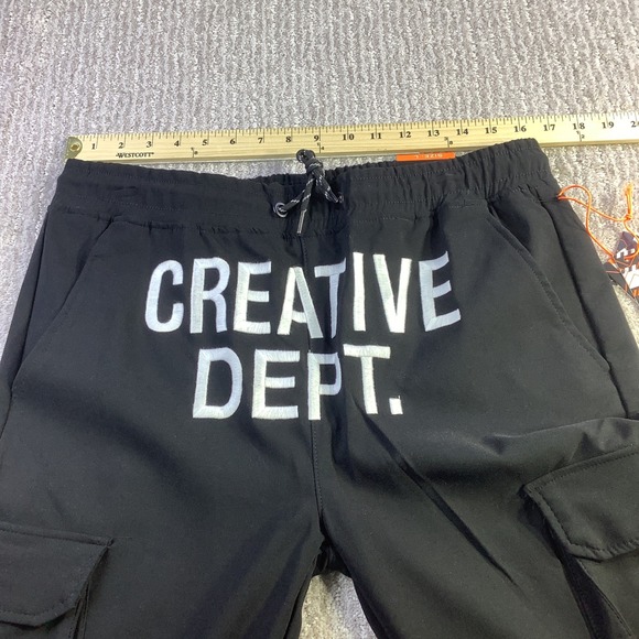 RGSTR Creative Dept. Men's Black Premium‎ Tech Stretch Cargo Pants Size L NWT - Picture 12 of 16